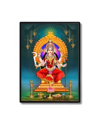 Lakshmi Laminated Photo - 5x7 Inches, Divine Blessings for Home & Office and Temple Decoration