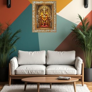 Lord Ganesh Digital Print Photo 6.7x8.7 inches (I5987) - Vibrant Religious Wall Art for Home or Office Decor.