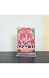 HiTechMart Durga Maa Acrylic Tabletop Frame ? 5 x 7 Inch Hindu Goddess Idol Photo with Tiger | Religious Home Dcor & Puja Gift