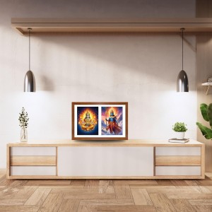 Agni deva and indra Photo Frame - 17x21Inches - Spiritual Artwork for Home Decor, Puja Room and Office Decoration Agni deva and indra Photo Frame - 17x21Inches - Spiritual Artwork for Home Decor, Puja Room and Office Decoration