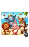 Customized Cute Cartoon Animals Picture Sublimation Mouse Pad | 8 X 7.5 Inch | Smooth Cloth Surface | Non-Slip Rubber Base | Personalized Mousepad for Laptop & Desktop (F17411)