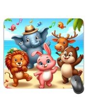 Customized Cute Cartoon Animals Picture Sublimation Mouse Pad | 8 X 7.5 Inch | Smooth Cloth Surface | Non-Slip Rubber Base | Personalized Mousepad for Laptop & Desktop (F17411)