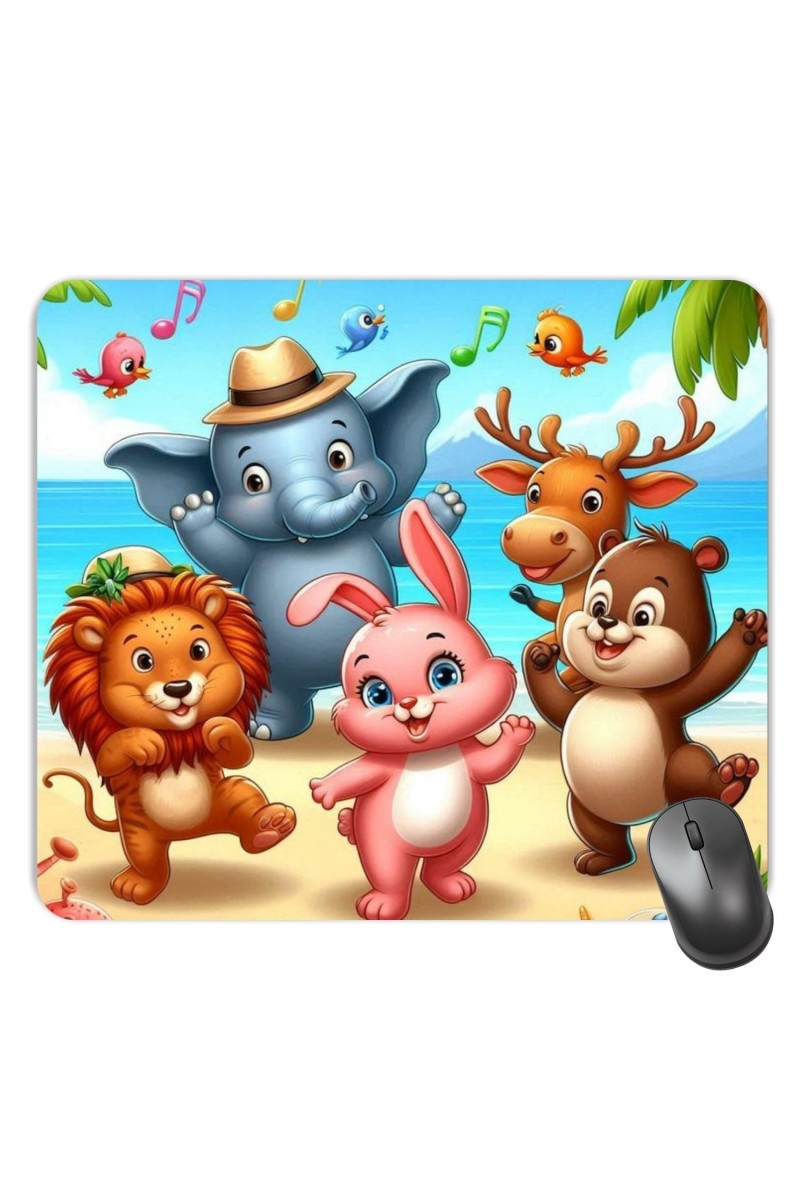 Customized Cute Cartoon Animals Picture Sublimation Mouse Pad | 8 X 7.5 Inch | Smooth Cloth Surface | Non-Slip Rubber Base | Personalized Mousepad for Laptop & Desktop (F17411)