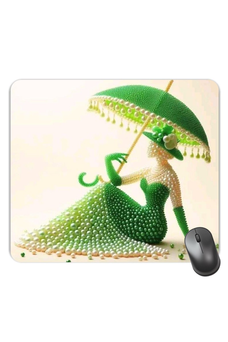 Customized Beautigul Girl Picture Sublimation Mouse Pad | 8 X 7.5 Inch | Smooth Cloth Surface | Non-Slip Rubber Base | Personalized Mousepad for Laptop & Desktop (F17226)