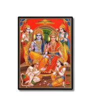 Ram Darbar Laminated Photo - 9x11 Inches, Divine Blessings for Home & Office and Temple Decoration