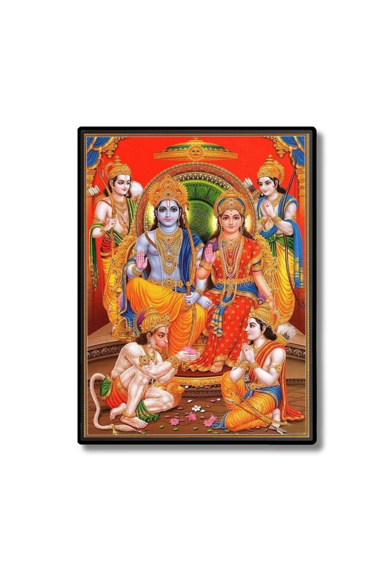 Ram Darbar Laminated Photo - 5x7 Inches, Divine Blessings for Home & Office and Temple Decoration