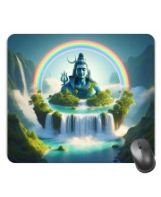 Customized Lord Shiva Picture Sublimation Mouse Pad | 8 X 7.5 Inch | Smooth Cloth Surface | Non-Slip Rubber Base | Personalized Mousepad for Laptop & Desktop (F17365)