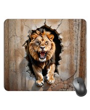Customized Wild Lion Picture Sublimation Mouse Pad | 8 X 7.5 Inch | Smooth Cloth Surface | Non-Slip Rubber Base | Personalized Mousepad for Laptop & Desktop (F16965)