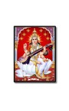 Saraswati Laminated Photo - 5x7 Inches, Divine Blessings for Home & Office and Temple Decoration