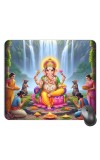 Customized Lord Ganesha Picture Sublimation Mouse Pad | 8 X 7.5 Inch | Smooth Cloth Surface | Non-Slip Rubber Base | Personalized Mousepad for Laptop & Desktop (F16991)