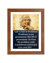 A P J Abdul Kalam & Famous Quote Brown Frame, 10x14InchesInspirational Wall Art for Office, Home DecorIdeal Spiritual Gift