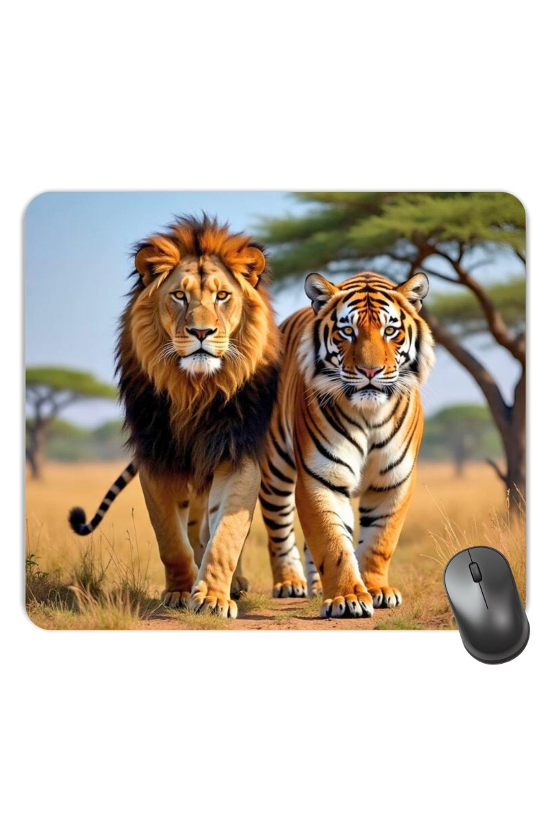 Customized Wild Tiger Picture Sublimation Mouse Pad | 8 X 7.5 Inch | Smooth Cloth Surface | Non-Slip Rubber Base | Personalized Mousepad for Laptop & Desktop (F17052)
