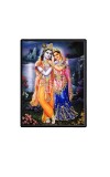 Radha Krishna Laminated Photo - 5x7 Inches, Divine Blessings for Home & Office and Temple Decoration