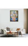 Brahma Vishnu Shiva Ram Krishna Laminated Photo - 5x7 Inches, Divine Blessings for Home & Office and Temple Decoration