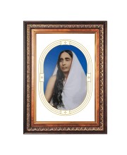 Sri Maa Sarada Devi Color Photo 10x14 Inch - Vibrant Religious Wall Art for Home or Office Decor.