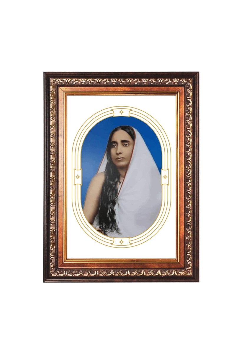Sri Maa Sarada Devi Color Photo 10x14 Inch - Vibrant Religious Wall Art for Home or Office Decor.