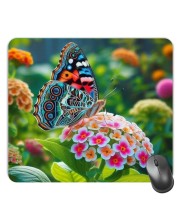 Customized Beautiful Butterfly Picture Sublimation Mouse Pad | 8 X 7.5 Inch | Smooth Cloth Surface | Non-Slip Rubber Base | Personalized Mousepad for Laptop & Desktop (F17460)