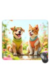 Customized Cute Dogs Picture Sublimation Mouse Pad | 8 X 7.5 Inch | Smooth Cloth Surface | Non-Slip Rubber Base | Personalized Mousepad for Laptop & Desktop (F17337)
