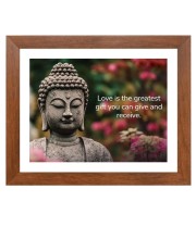 Buddha & Famous Quote Brown Frame, 10x14InchesInspirational Wall Art for Office, Home DecorIdeal Spiritual Gift