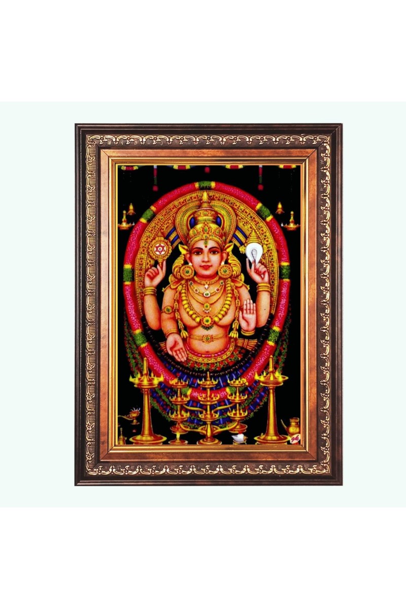 Sri Chottanikkara devi Color Photo 8x12 Inch - Vibrant Religious Wall Art for Home or Office Decor.