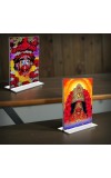 Tara Debi Acrylic T-Style Photo Stand, Compact and Stylish Spiritual Display, easily change 2 photos (Pack of 1)