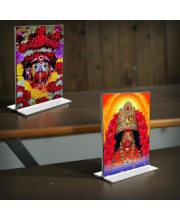 Tara Debi Acrylic T-Style Photo Stand - 9x11 Inches, Compact and Stylish Spiritual Display, easily change 2 photos (Pack of 1)