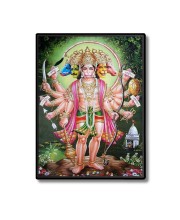 Panchamukhi Hanuman Laminated Photo - 5x7 Inches, Divine Blessings for Home & Office and Temple Decoration