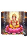 Customized Lord Ganesha Picture Sublimation Mouse Pad | 8 X 7.5 Inch | Smooth Cloth Surface | Non-Slip Rubber Base | Personalized Mousepad for Laptop & Desktop (F16988)