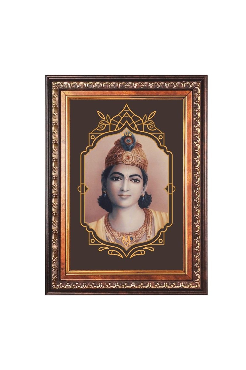 Sri Krishna Color Photo 18x22 Inch - Vibrant Religious Wall Art for Home or Office Decor.
