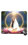 Customized Sarada Devi Picture Sublimation Mouse Pad | 8 X 7.5 Inch | Smooth Cloth Surface | Non-Slip Rubber Base | Personalized Mousepad for Laptop & Desktop (F17043)