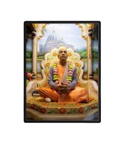 Swami Prabhupada Laminated Photo (11x13 Inches Without glass) Divine Blessings for Table and Walls,Home & Office and Temple Decoration