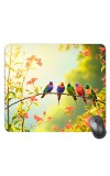 Customized Beautiful Birds Picture Sublimation Mouse Pad | 8 X 7.5 Inch | Smooth Cloth Surface | Non-Slip Rubber Base | Personalized Mousepad for Laptop & Desktop (F17287)