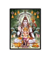 Shiva Laminated Photo - 5x7 Inches, Divine Blessings for Home & Office and Temple Decoration