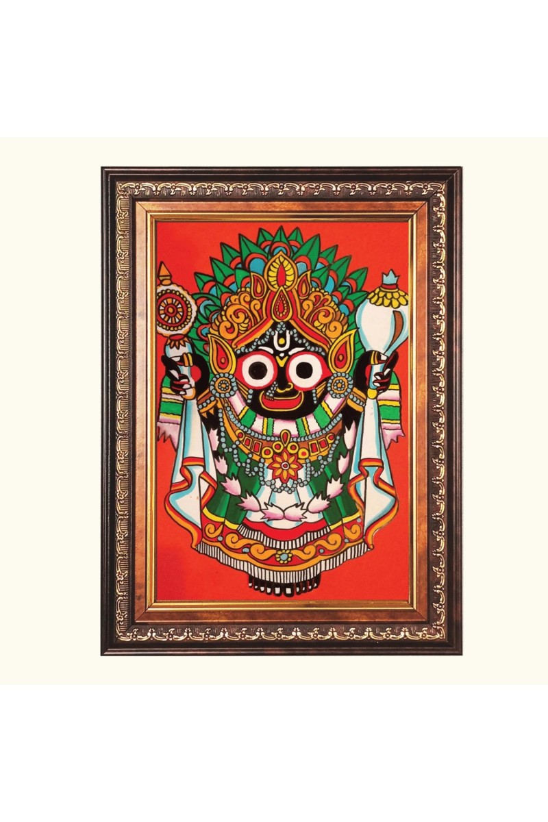 Sri Jagannath Color Photo 10x14 Inch - Vibrant Religious Wall Art for Home or Office Decor.