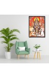 Kali Ma Ramakrishna Paramahansa and Sarada Ma Laminated Photo (13x15 Inches Without glass) Divine Blessings for Table and Walls,Home & Office and Temple Decoration