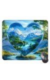Customized Heart Shaped Nature View Picture Sublimation Mouse Pad | 8 X 7.5 Inch | Smooth Cloth Surface | Non-Slip Rubber Base | Personalized Mousepad for Laptop & Desktop (F17451)