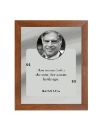 Shree Ratan Naval Tata & Famous Quote Brown Frame, 10x14InchesInspirational Wall Art for Office, Home DecorIdeal Spiritual Gift