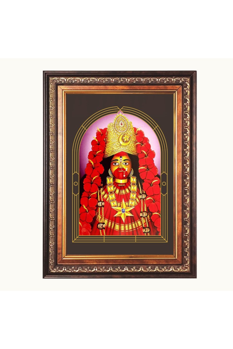 Sri Maa Kali Color Photo 10x14 Inch - Vibrant Religious Wall Art for Home or Office Decor.