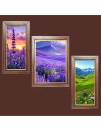 3-Pack The Canvas of Nature Photo Frames - 2 Pieces 14x21 Inch & 1 Piece 18x21 Inch - Rustic Wall Art for Home & Office Decor - Botanical Wall Hanging for Living Room, Bedroom, or Workspace