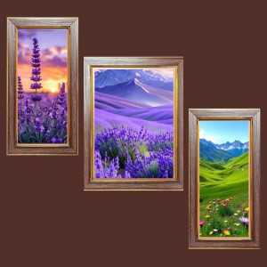 3-Pack The Canvas of Nature Photo Frames - 2 Pieces 14x21 Inch & 1 Piece 18x21 Inch - Rustic Wall Art for Home & Office Decor - Botanical Wall Hanging for Living Room, Bedroom, or Workspace