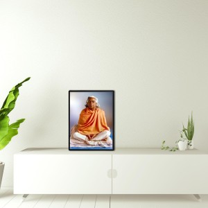 Swami Vishnudevananda Laminated Photo (11x13 Inches Without glass) Divine Blessings for Table and Walls,Home & Office and Temple Decoration
