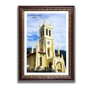 Shimla Christ Church Church Photo Frame, Beautiful Elegant Framed Wall Art of Iconic Cathedral