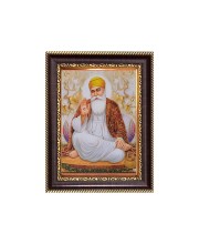 Sri Guru Nanak Dev Ji Digital Print Photo 6.7x8.7 inches - Vibrant Religious Wall Art for Home, Office and Temple Decor.