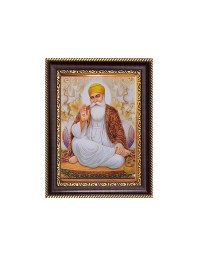 Sri Guru Nanak Dev Ji Digital Print Photo 6.7x8.7 inches - Vibrant Religious Wall Art for Home, Office and Temple Decor.