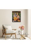 Shiva Family Laminated Photo - 7x9 Inches, Divine Blessings for Home & Office and Temple Decoration