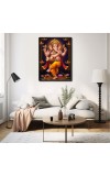 Ganesh Laminated Photo - 5x7 Inches, Divine Blessings for Home & Office and Temple Decoration