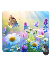 Customized Beautiful Flowers Picture Sublimation Mouse Pad | 8 X 7.5 Inch | Smooth Cloth Surface | Non-Slip Rubber Base | Personalized Mousepad for Laptop & Desktop (F16975)