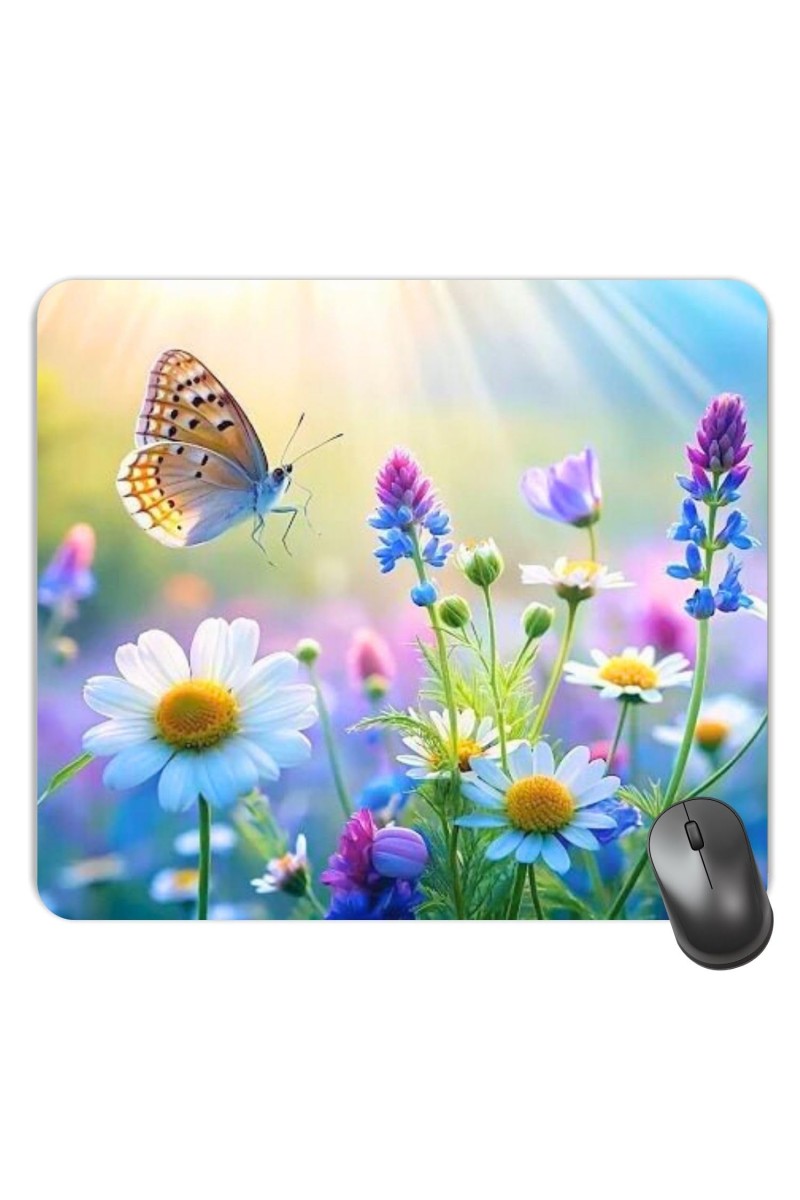 Customized Beautiful Flowers Picture Sublimation Mouse Pad | 8 X 7.5 Inch | Smooth Cloth Surface | Non-Slip Rubber Base | Personalized Mousepad for Laptop & Desktop (F16975)