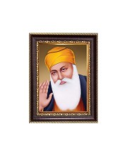 Sri Guru Nanak Digital Print Photo 6.7x8.7 inches - Vibrant Religious Wall Art for Home, Office and Temple Decor.