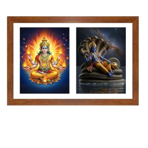 Agni deva and vishnu Photo Frame - 19x23Inches - Spiritual Artwork for Home Decor, Puja Room and Office Decoration Agni deva and vishnu Photo Frame - 19x23Inches - Spiritual Artwork for Home Decor, Puja Room and Office Decoration
